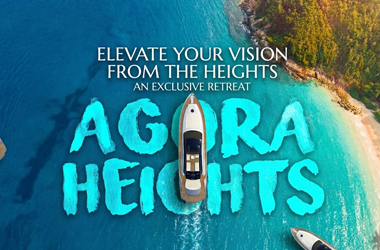 Brand identity and logo design for Agora Heights real estate project by our agency.